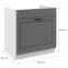 Kuchynská skrinka Stilo dustgrey/biely 80ZL 1S BB,2