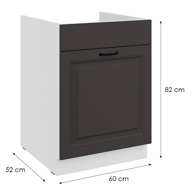 Kuchynská skrinka Stilo grafit mat/biely 60ZL 1S BB