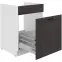 Kuchynská skrinka Stilo grafit mat/biely 60ZL 1S BB,3