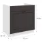 Kuchynská skrinka Stilo grafit mat/biely 80ZL 1S BB,2
