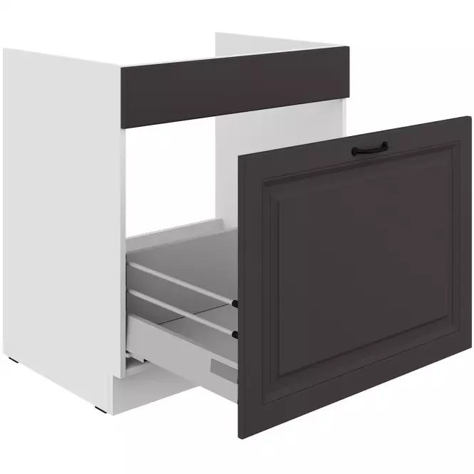 Kuchynská skrinka Stilo grafit mat/biely 80ZL 1S BB
