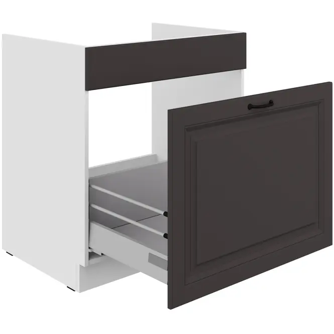Kuchynská skrinka Stilo grafit mat/biely 80ZL 1S BB,3