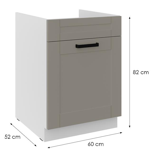 Kuchynská skrinka Luna claygrey/biely 60ZL 1S BB,2