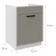 Kuchynská skrinka Luna claygrey/biely 60ZL 1S BB,2