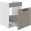 Kuchynská skrinka Luna claygrey/biely 60ZL 1S BB,3