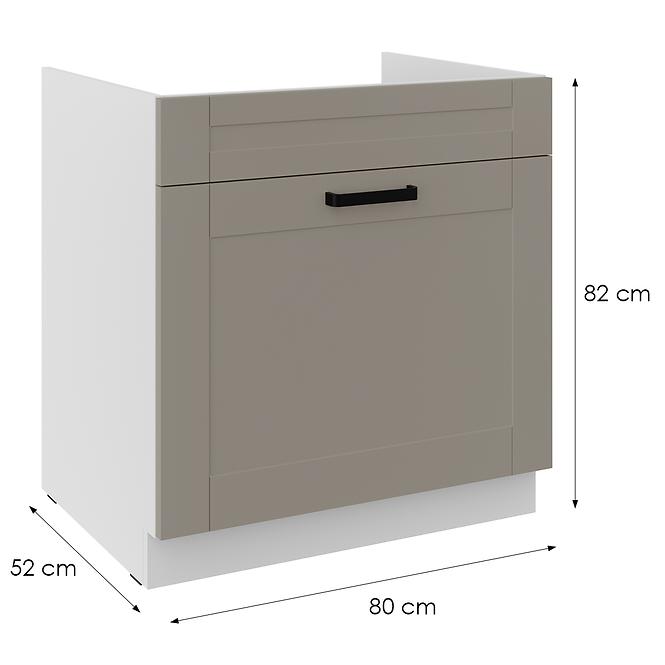 Kuchynská skrinka Luna claygrey/biely 80ZL 1S BB
