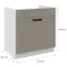 Kuchynská skrinka Luna claygrey/biely 80ZL 1S BB,2