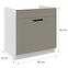 Kuchynská skrinka Luna claygrey/biely 80ZL 1S BB,2