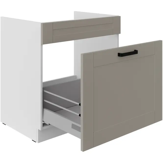 Kuchynská skrinka Luna claygrey/biely 80ZL 1S BB,3