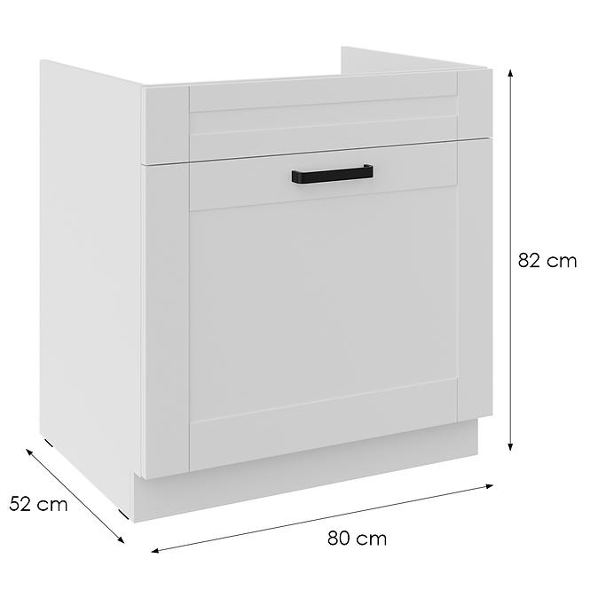 Kuchynská skrinka Luna biely mat/biely 80ZL 1S BB,2