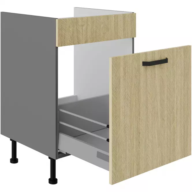 Kuchynská skrinka Scandi jedľa/antracyt 60ZL 1S BB