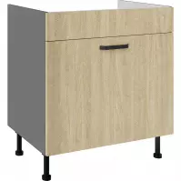 Kuchynská skrinka Scandi jedľa/antracyt 80ZL 1S BB