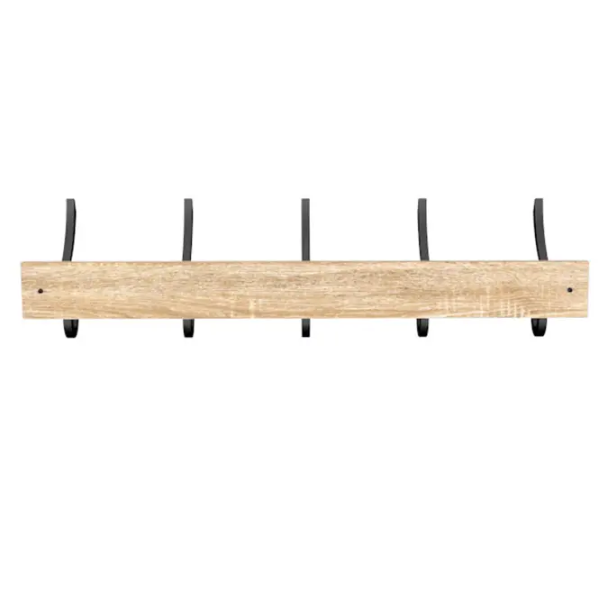 Vešiak QJ601507 čierny/dub,5