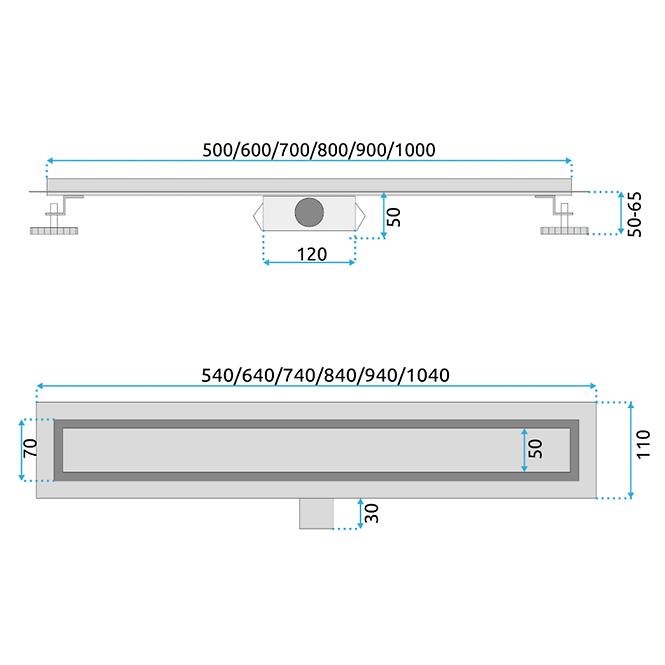 Lineárny odtok Neox 800 Rea G6604 