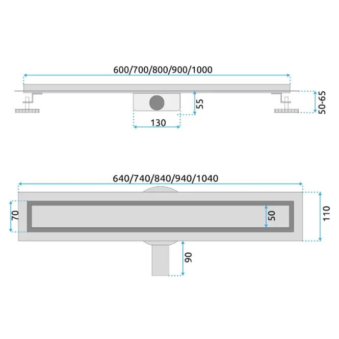 Lineárny odtok Neox Pro 600 Rea G7801,9