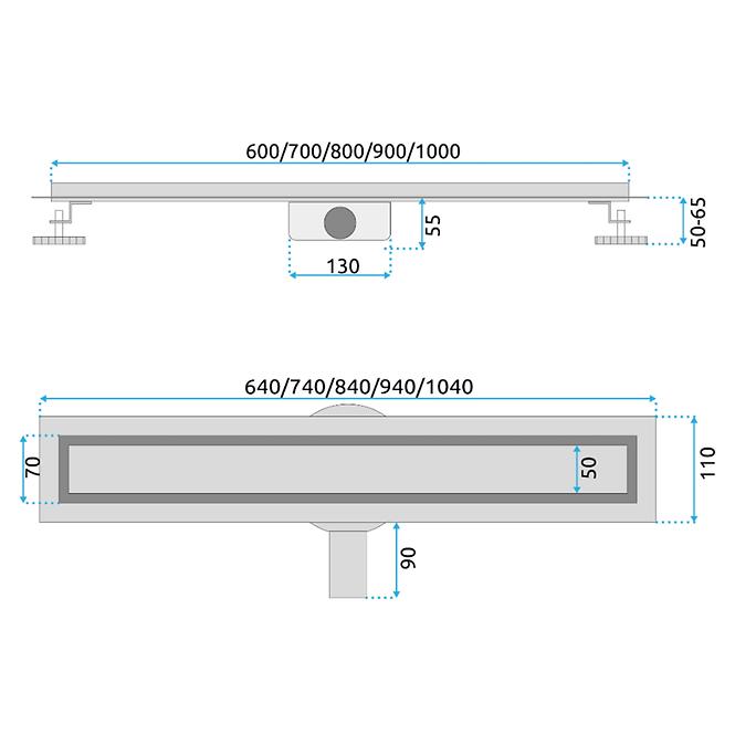 Lineárny odtok Neox Pro 700 Rea G7802
