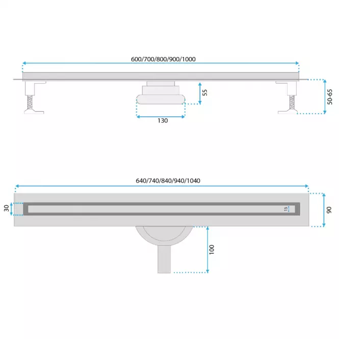 Lineárny odtok Neox Slim Pro 600 Rea G2700 