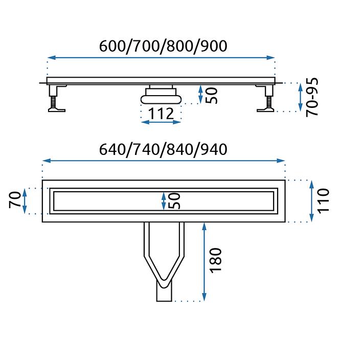 Lineárny odtok Neox Superflow 800 Rea G7807