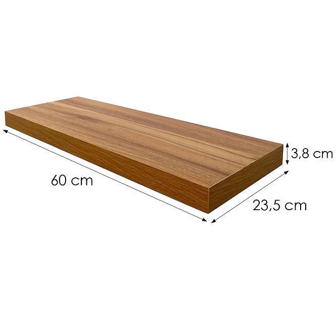 Závesná polička 60 cm PD08202 dub tmavý