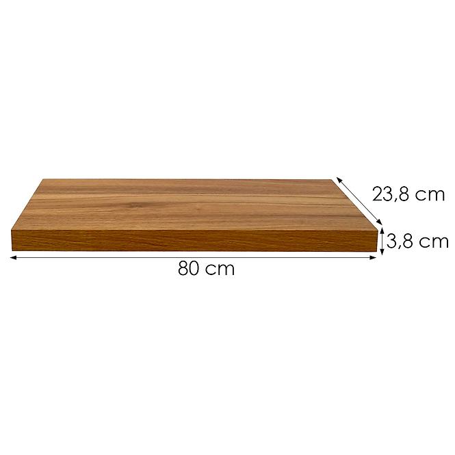 Závesná polička 80 cm PD08203 dub tmavý