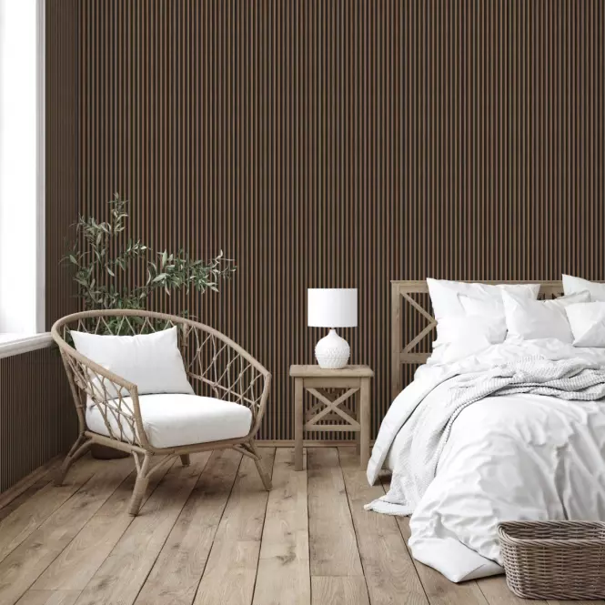 Lamelový panel MODERN LINE SLIM Walnut Black 12x122x2650mm