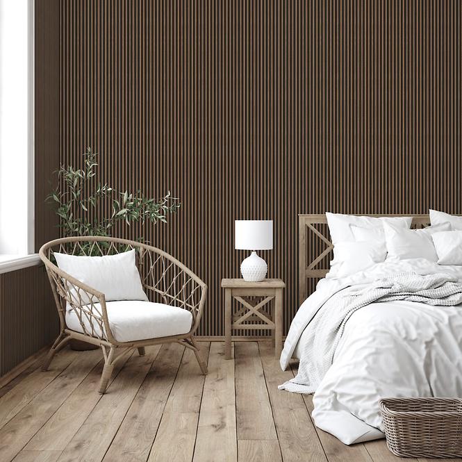 Lamelový panel MODERN LINE SLIM Walnut Black 12x122x2650mm