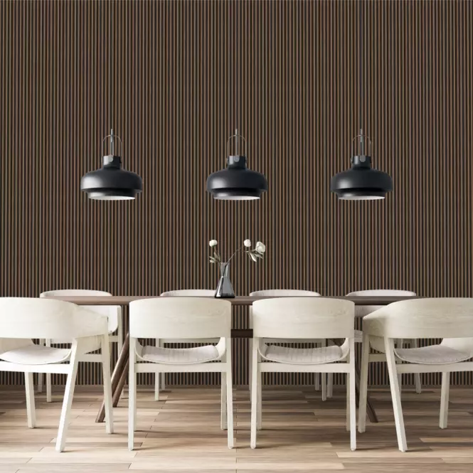 Lamelový panel MODERN LINE SLIM Walnut Black 12x122x2650mm
