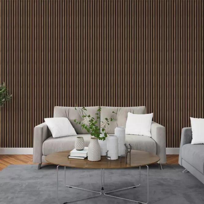 Lamelový panel MODERN LINE NORMAL Walnut Black 12x122x2650mm