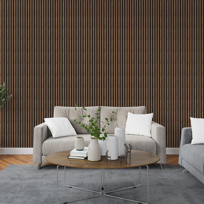 Lamelový panel MODERN LINE NORMAL Walnut Black 12x122x2650mm