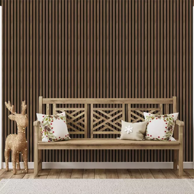 Lamelový panel MODERN LINE NORMAL Walnut Black 12x122x2650mm