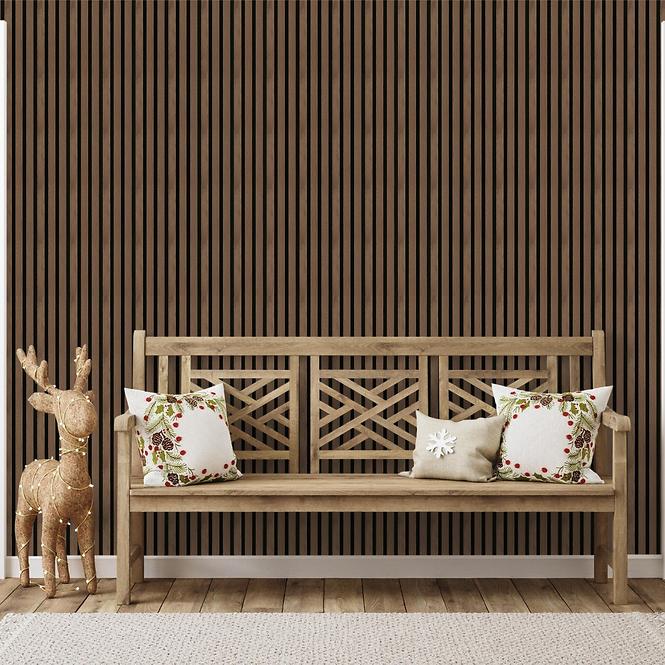 Lamelový panel MODERN LINE NORMAL Walnut Black 12x122x2650mm