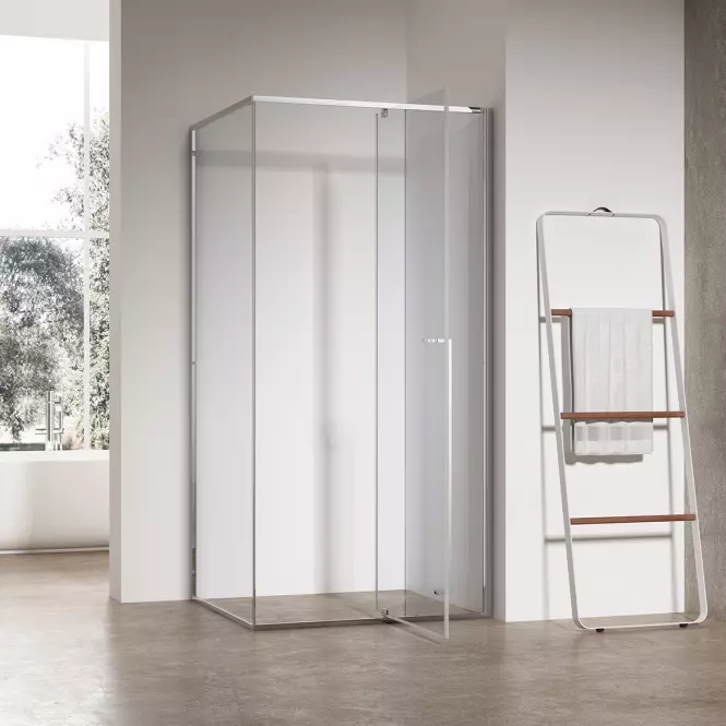 Sprchový kút obdĺžniková Zen 100x80x195 chróm,2