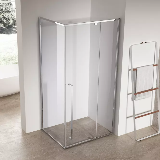 Sprchový kút obdĺžniková Zen 100x80x195 chróm,3