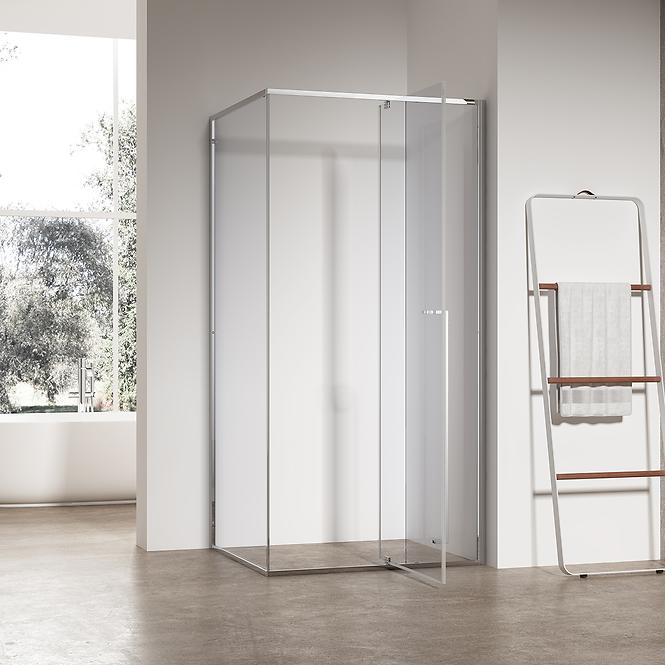 Sprchový kút obdĺžniková Zen 120x80x195 chróm,2