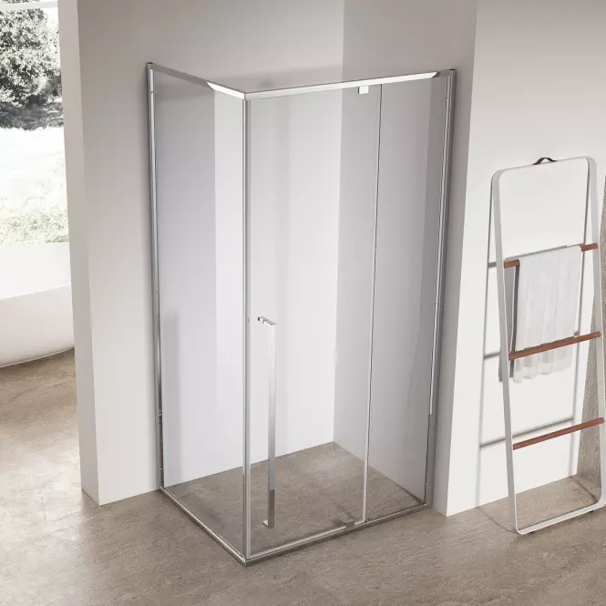 Sprchový kút obdĺžniková Zen 120x80x195 chróm