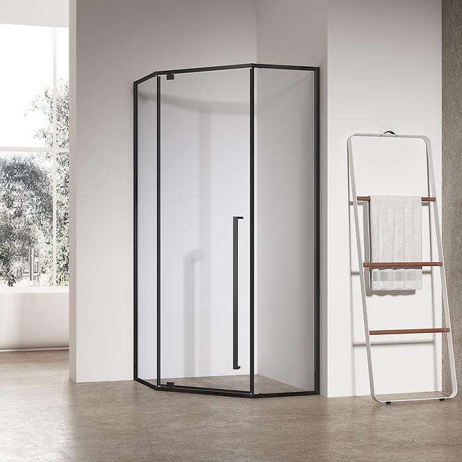 Sprchový kút päťuhlová Light 80x80x195 black