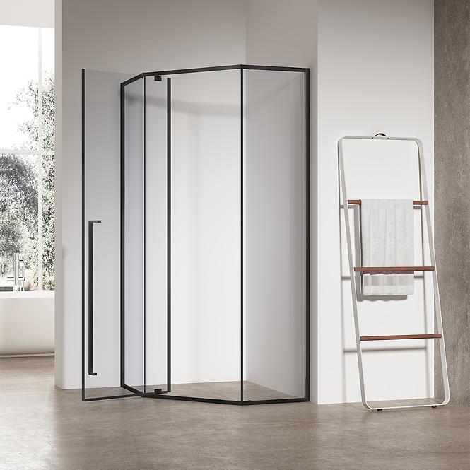 Sprchový kút päťuhlová Light 80x80x195 black