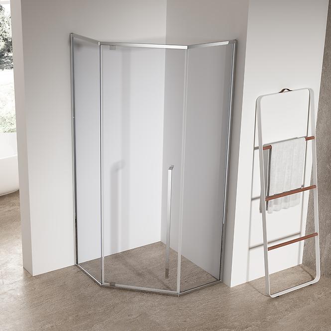 Sprchový kút päťuhlová Light 80x80x195 chróm