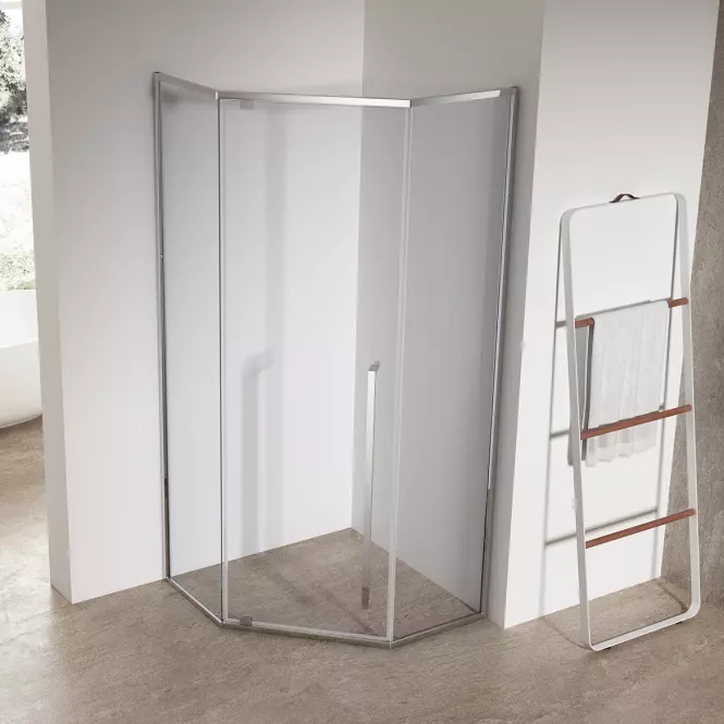 Sprchový kút päťuhlová Light 80x80x195 chróm,3