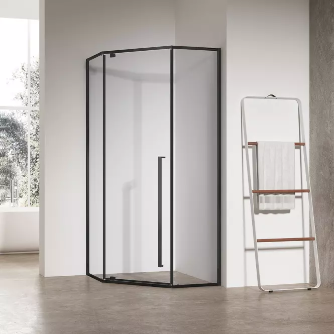 Sprchový kút päťuhlová Light 90x90x195 black