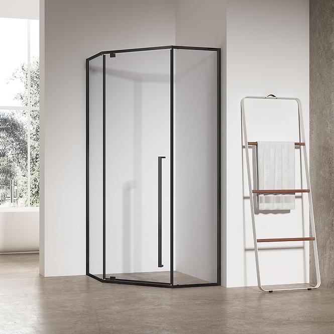 Sprchový kút päťuhlová Light 90x90x195 black