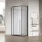 Sprchový kút päťuhlová Light 90x90x195 black,2