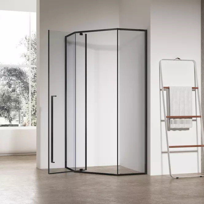 Sprchový kút päťuhlová Light 90x90x195 black