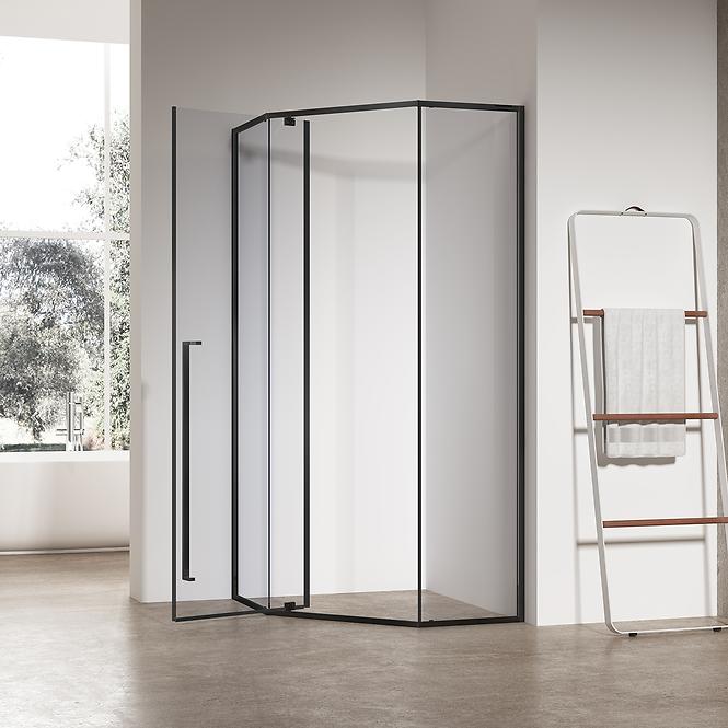 Sprchový kút päťuhlová Light 90x90x195 black