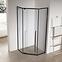 Sprchový kút päťuhlová Light 90x90x195 black,4