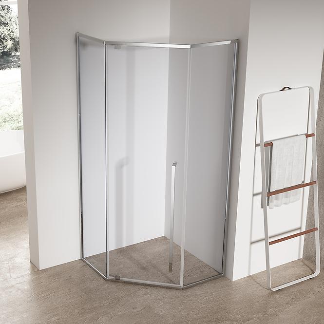 Sprchový kút päťuhlová Light 90x90x195 chróm