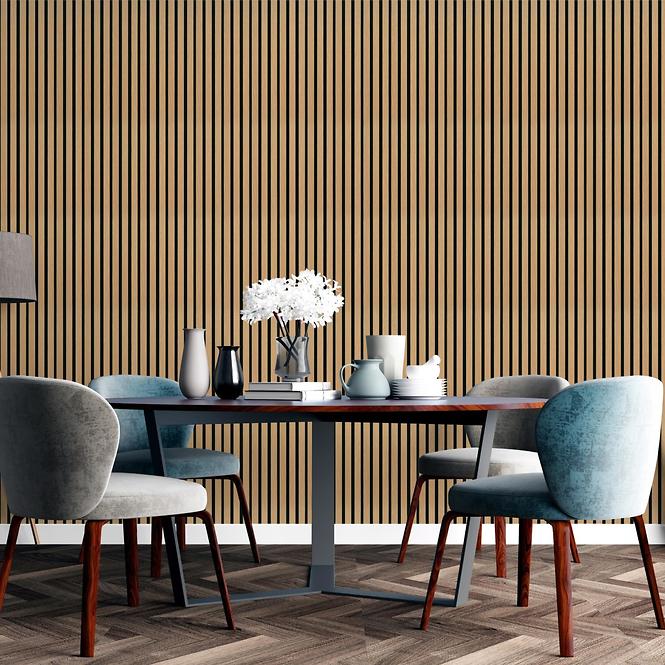 Lamelový panel MODERN LINE NORMAL Oak Black 12x122x2650mm