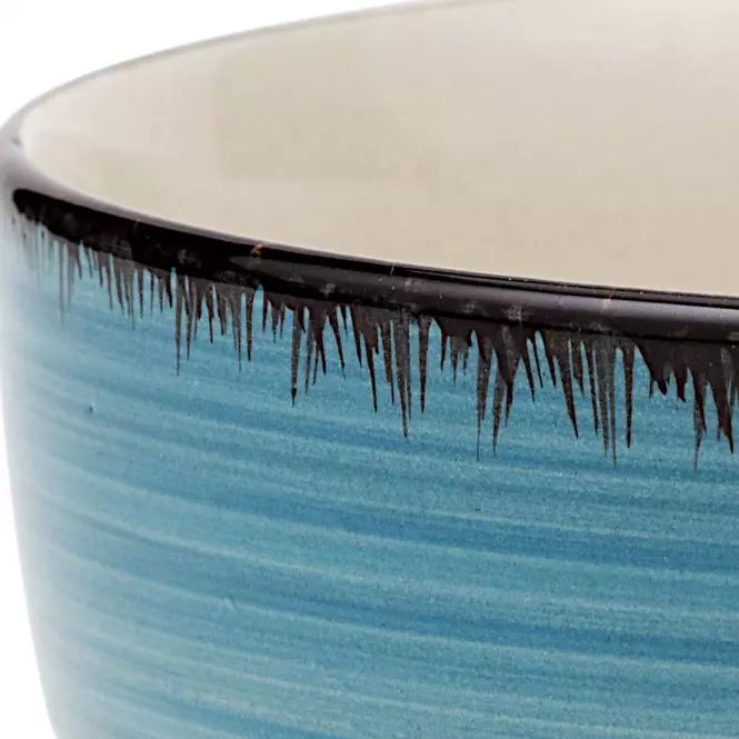 Keramická miska "Lines faded blue" na cereálie, 14 cm,2