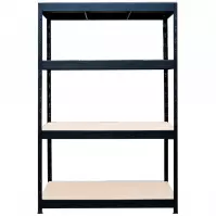 Regál kovový skladovací Nero III 180x160x60 cm - 4 políc/300 kg