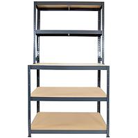 Regál kovový skladovací R200 Multi 180x100x30 - 100/200 kg